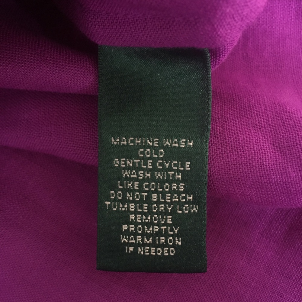 Ralph Lauren | Purple 100% linen tunic top - Picture 8 of 8